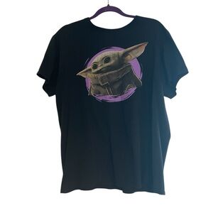 Star Wars Yoda T-Shirt Black Unisex‎ Large 100% Cotton